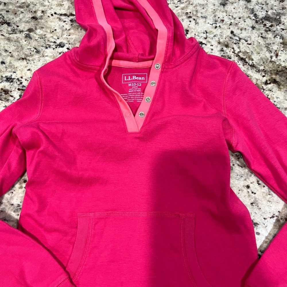 L.L. Bean Pink Pullover Hoodie - Picture 3 of 5